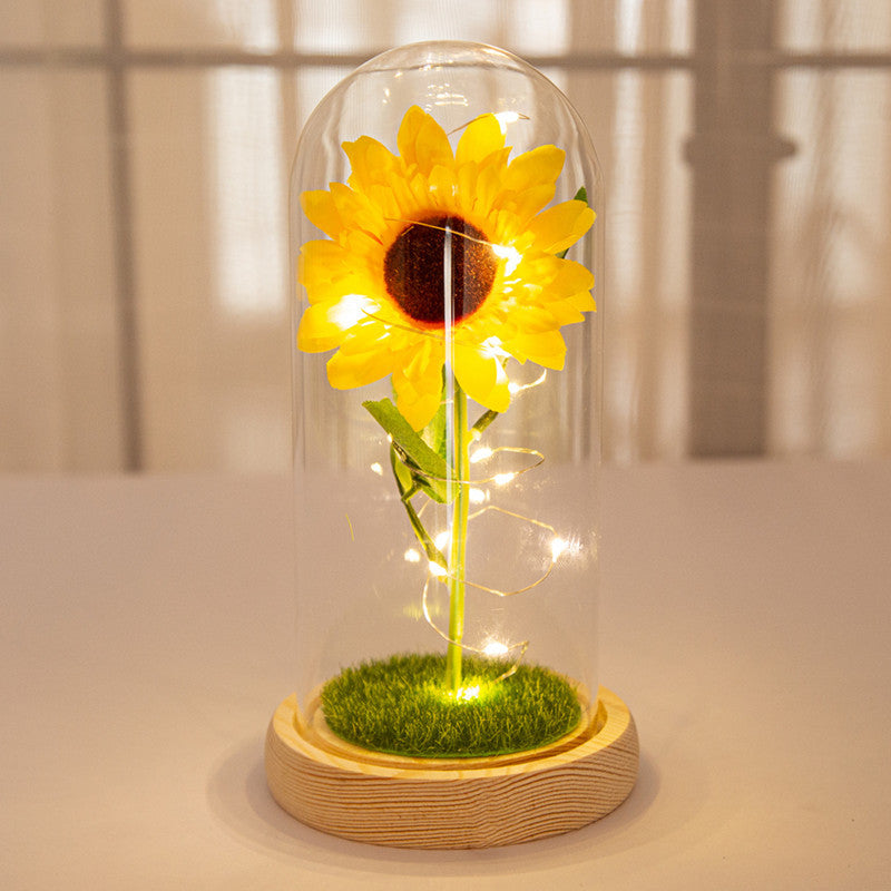 Simulated sun flower creative decoration night light