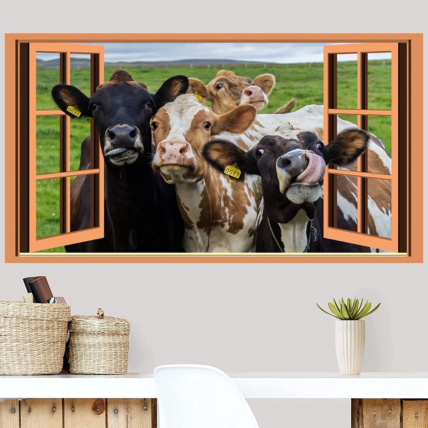 Cow Simulation Window Stickers