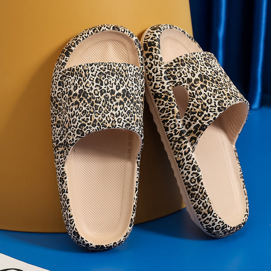 Thick Soled Slippers Home Comfort Fashion Leopard Print