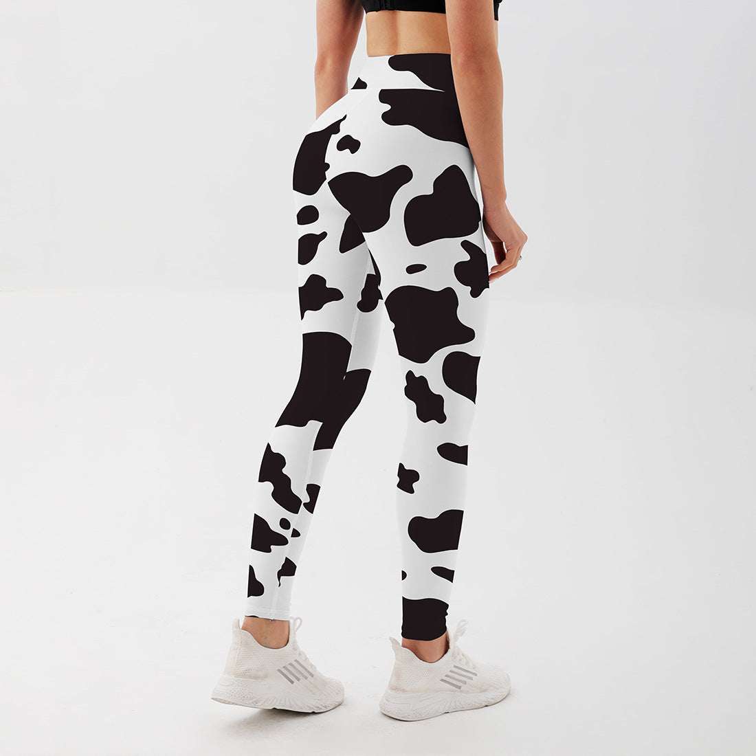 Hot Sale Cow Pattern Ladies Sports Yoga Pants Leggings
