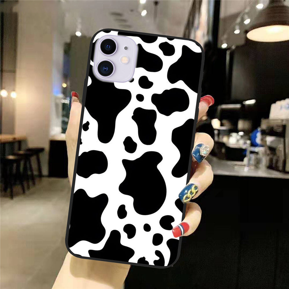 Creative Black and White Cow Pattern Phone Case