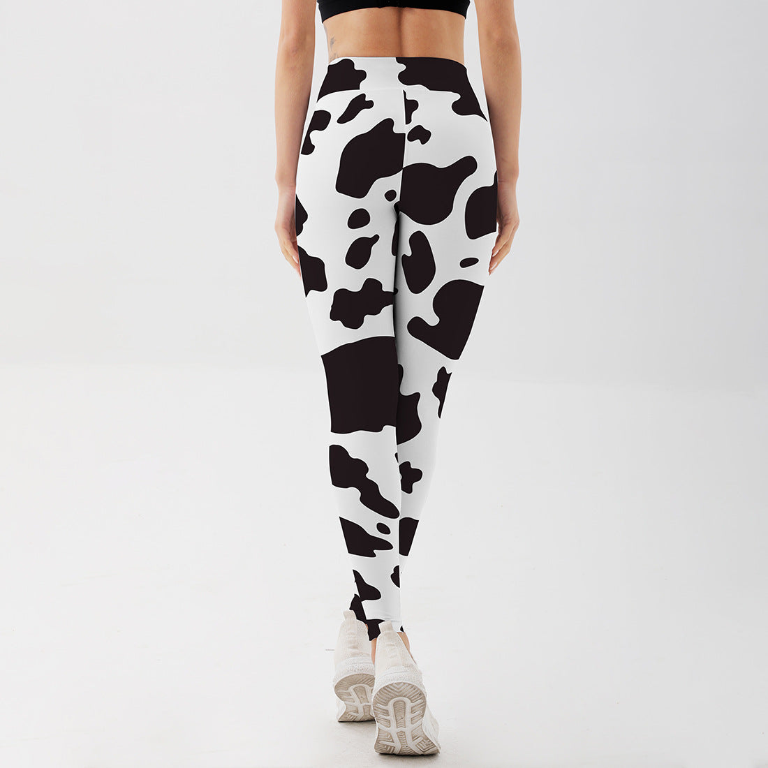 Hot Sale Cow Pattern Ladies Sports Yoga Pants Leggings