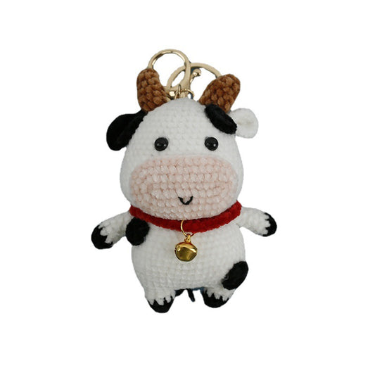 Handwoven Cow Doll Pendant