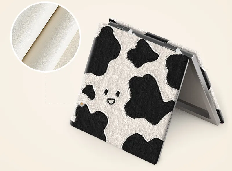 Cow Print Portable Folding Mirror