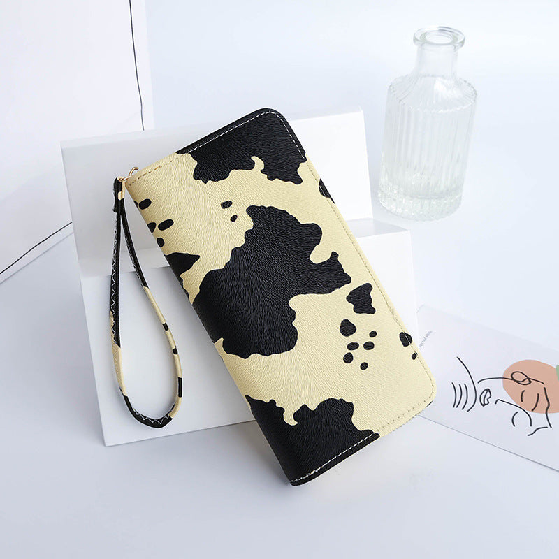 Cow Pattern Multi Compartment Wallet
