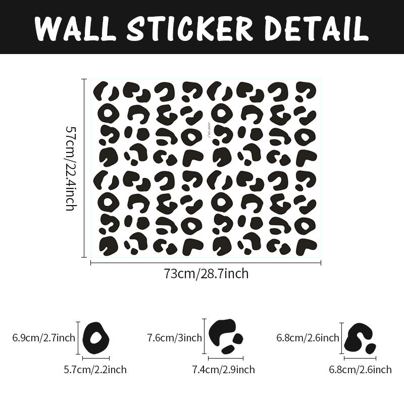 Cow Black Minimalist Color Block Wall Sticker