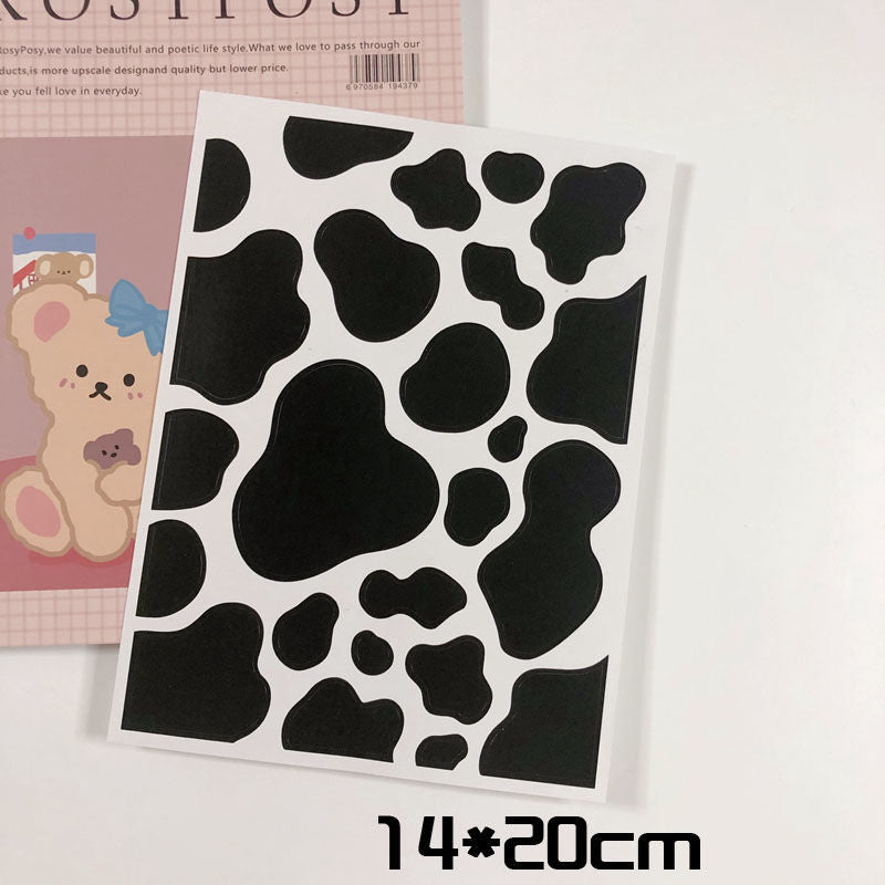 Black and White Cow Pattern Waterproof Sticker