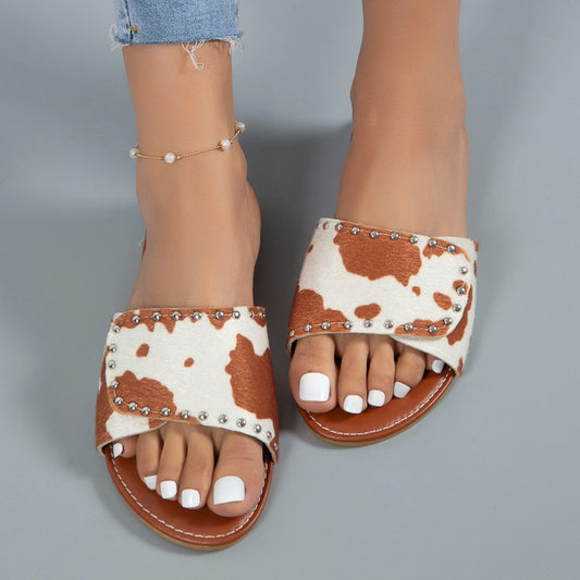 Cow Pattern Sandals