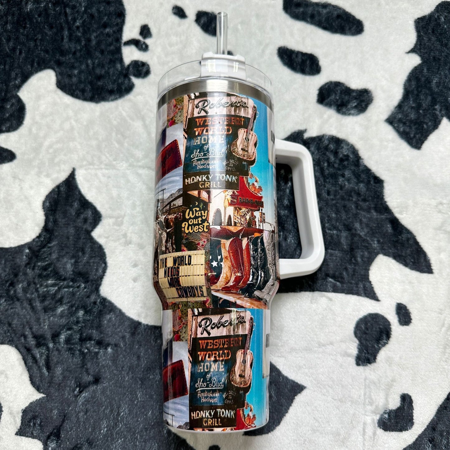 40OZ Printed Stainless Steel Thermos Cup