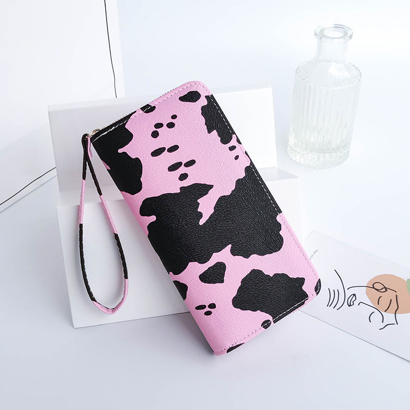 Cow Pattern Multi Compartment Wallet